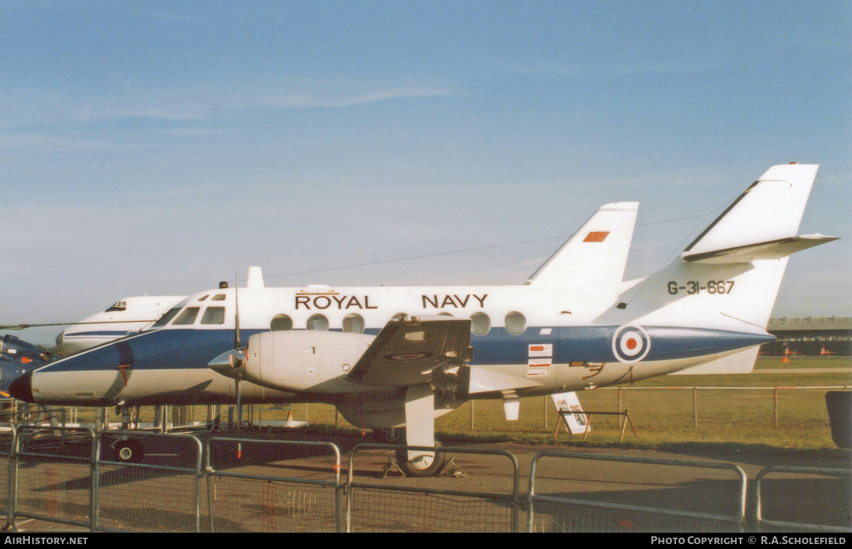 Aircraft Photo of G-31-667 | British Aerospace BAe-3100 Jetstream T3 | UK - Navy | AirHistory.net #175092