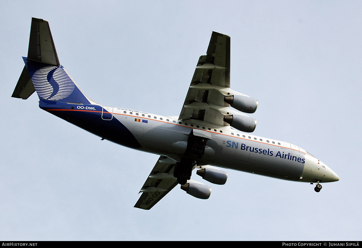 Aircraft Photo of OO-DWL | British Aerospace Avro 146-RJ100 | SN Brussels Airlines | AirHistory.net #175155