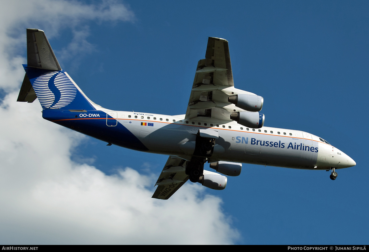 Aircraft Photo of OO-DWA | British Aerospace Avro 146-RJ100 | SN Brussels Airlines | AirHistory.net #175161