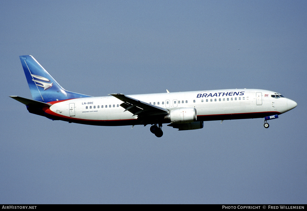 Aircraft Photo of LN-BRE | Boeing 737-405 | Braathens | AirHistory.net #175244