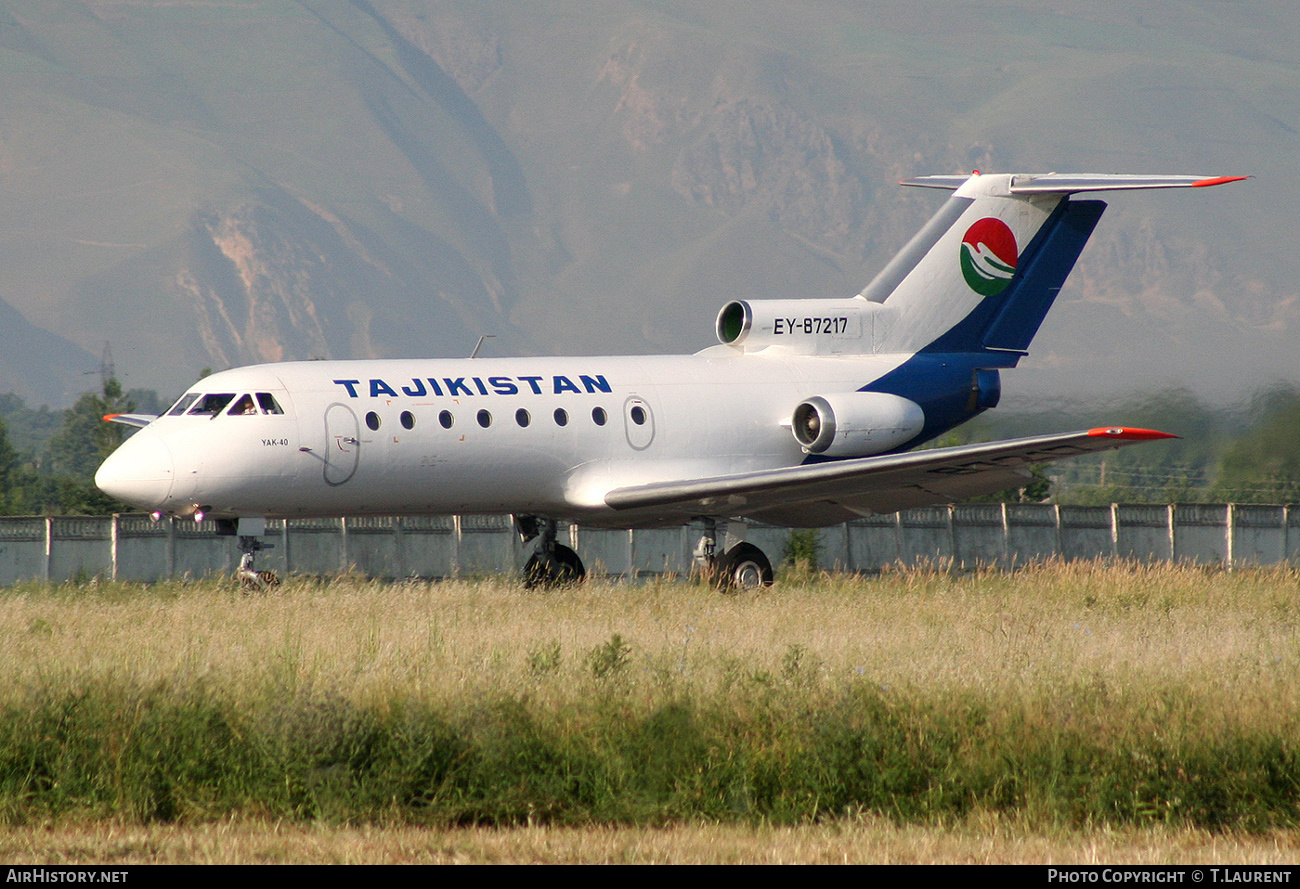 Aircraft Photo of EY-87217 | Yakovlev Yak-40 | Tajikistan Airlines | AirHistory.net #175620