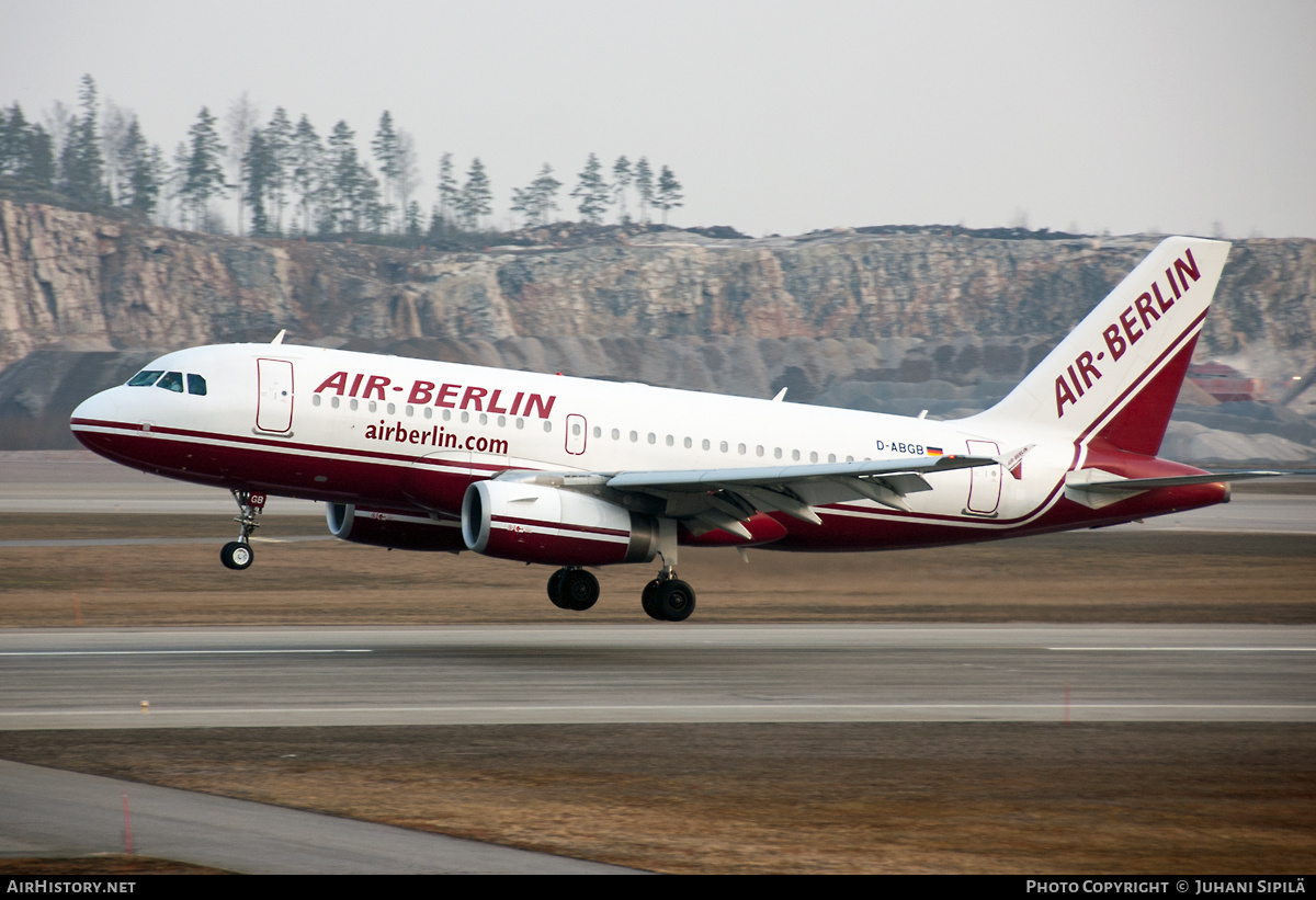 Aircraft Photo of D-ABGB | Airbus A319-132 | Air Berlin | AirHistory.net #175628
