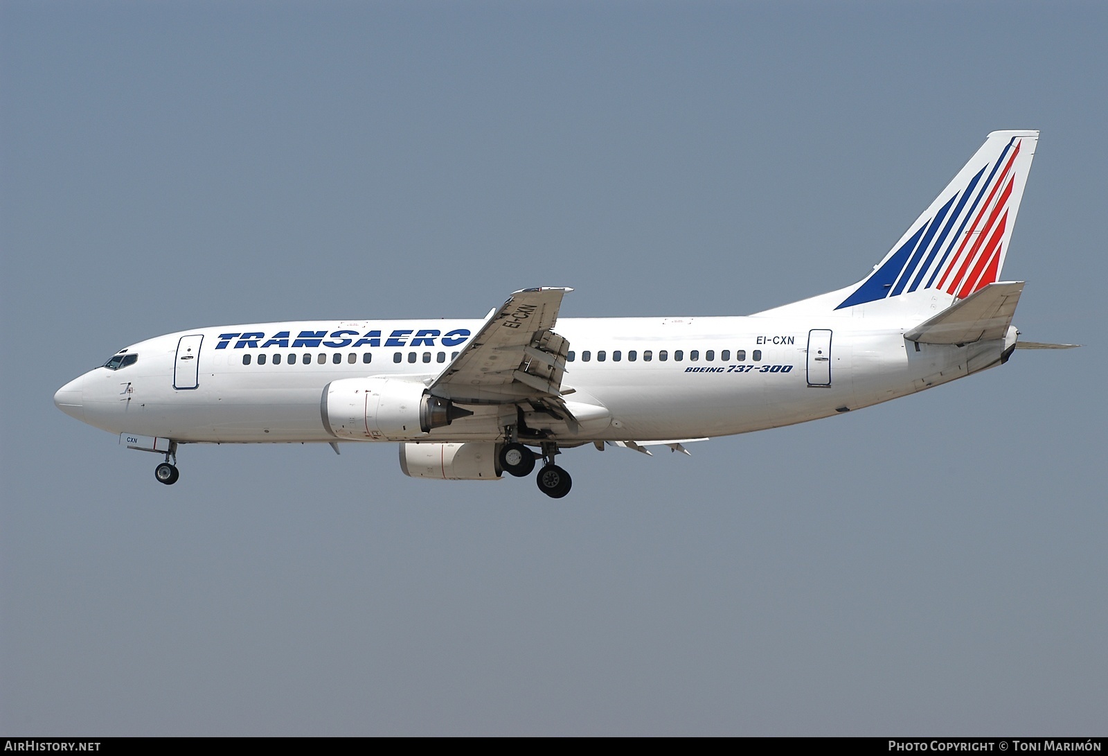 Aircraft Photo of EI-CXN | Boeing 737-329 | Transaero Airlines | AirHistory.net #175654