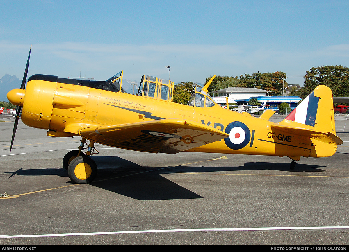 Aircraft Photo of CF-GME | North American AT-16 Harvard IIB | Canadian Museum of Flight | AirHistory.net #175770