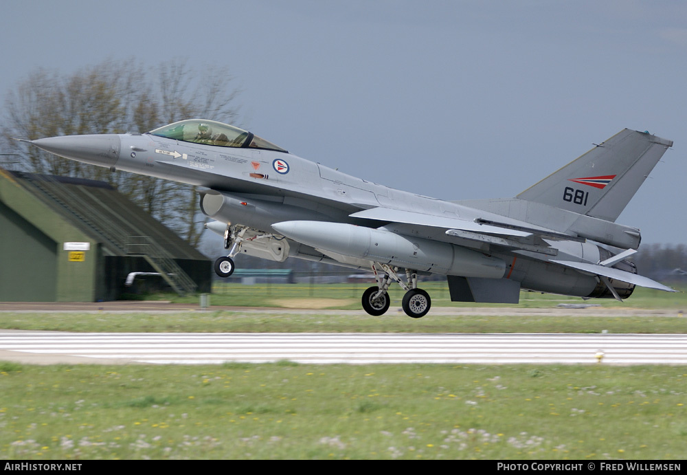 Aircraft Photo of 681 | General Dynamics F-16AM Fighting Falcon | Norway - Air Force | AirHistory.net #175862