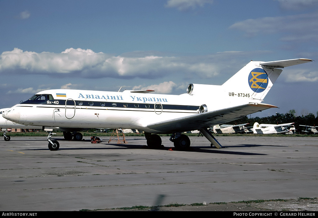 Aircraft Photo of UR-87345 | Yakovlev Yak-40 | Air Ukraine | AirHistory.net #175882