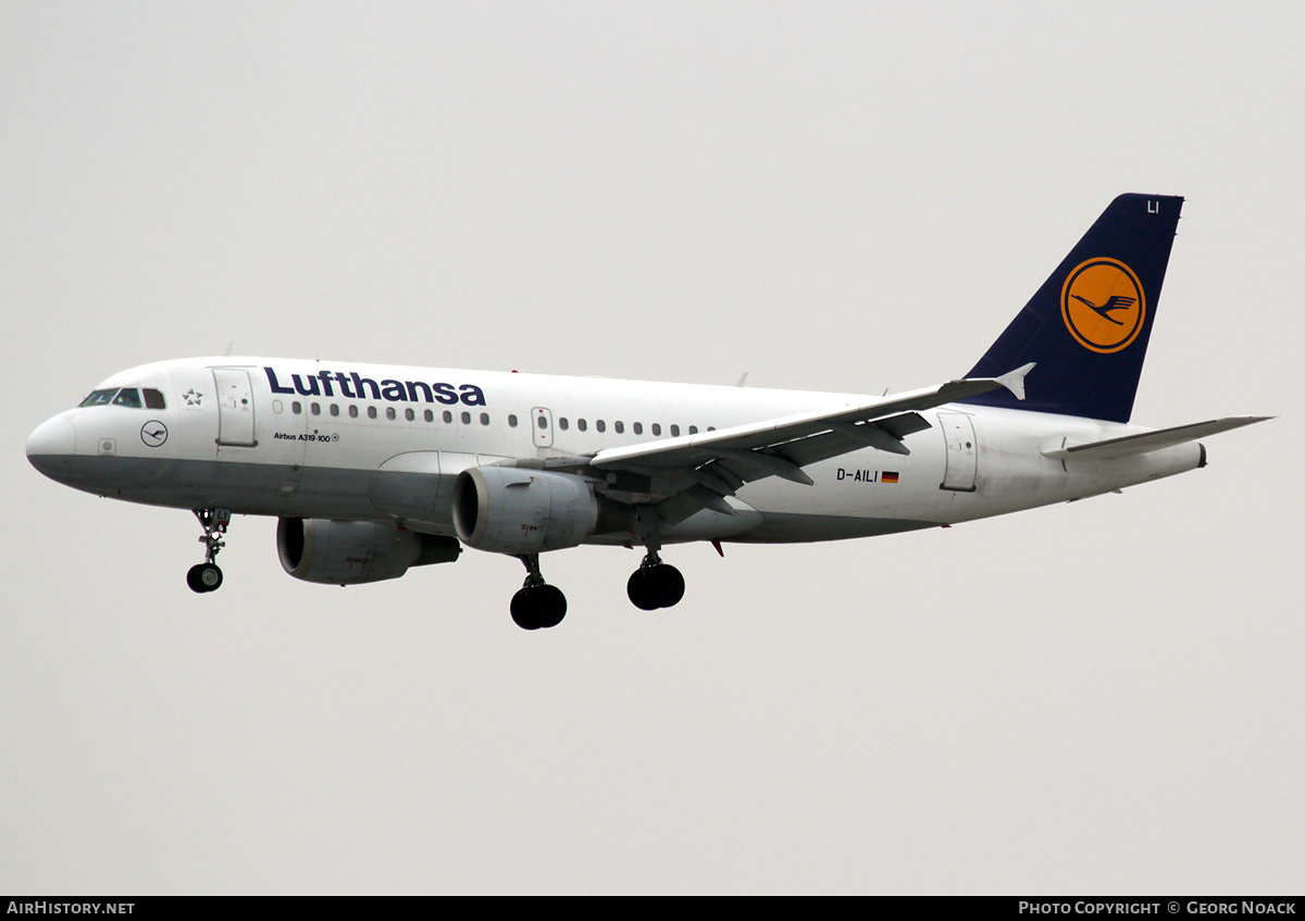 Aircraft Photo of D-AILI | Airbus A319-114 | Lufthansa | AirHistory.net #175917