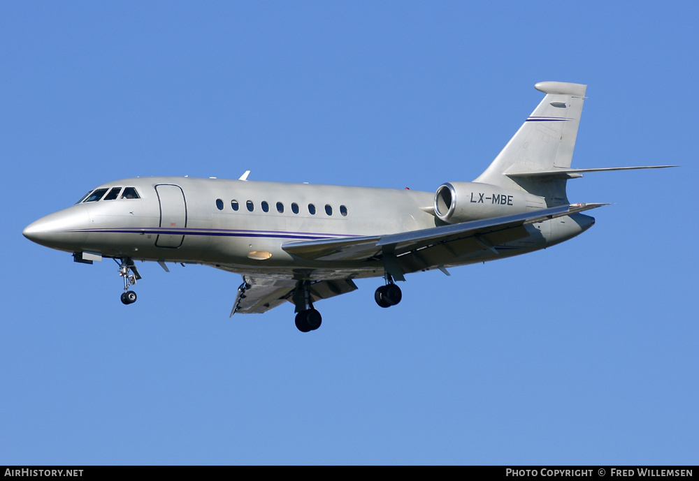 Aircraft Photo of LX-MBE | Dassault Falcon 2000 | AirHistory.net #175939