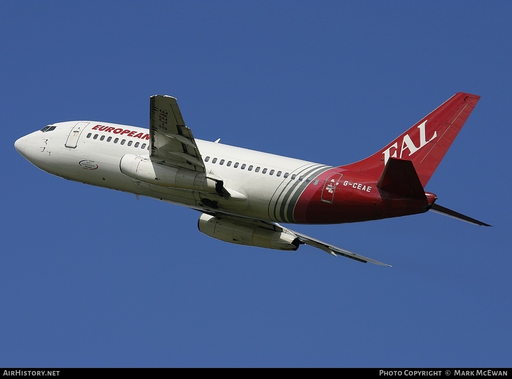 Aircraft Photo of G-CEAE | Boeing 737-229/Adv | European Aircharter - EAL/EAC | AirHistory.net #176165