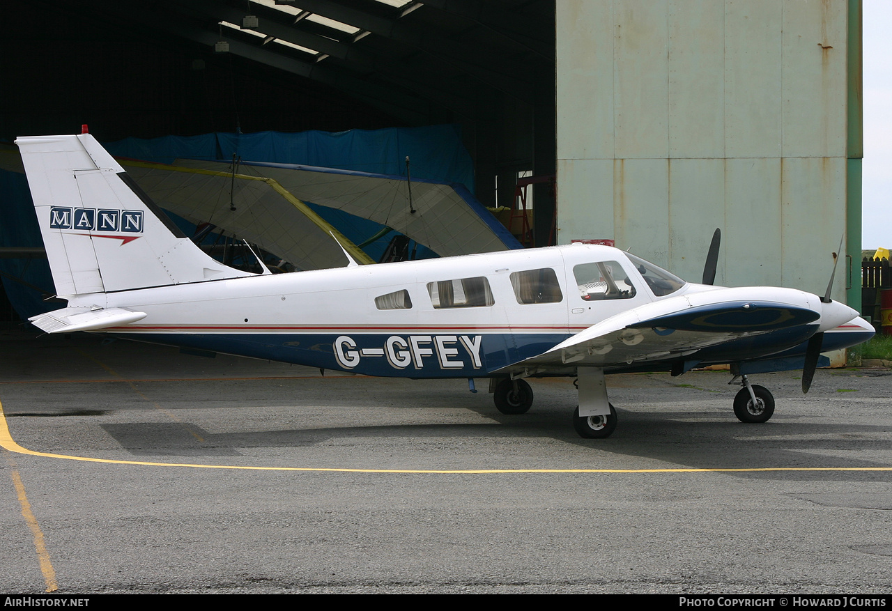 Aircraft Photo of G-GFEY | Piper PA-34-200T Seneca II | Mann Air | AirHistory.net #176173