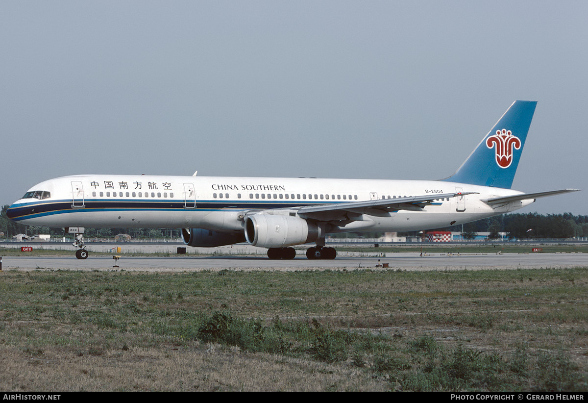 Aircraft Photo of B-2804 | Boeing 757-21B | China Southern Airlines | AirHistory.net #176180