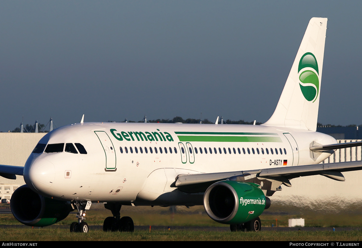 Aircraft Photo of D-ASTY | Airbus A319-112 | Germania | AirHistory.net #176237