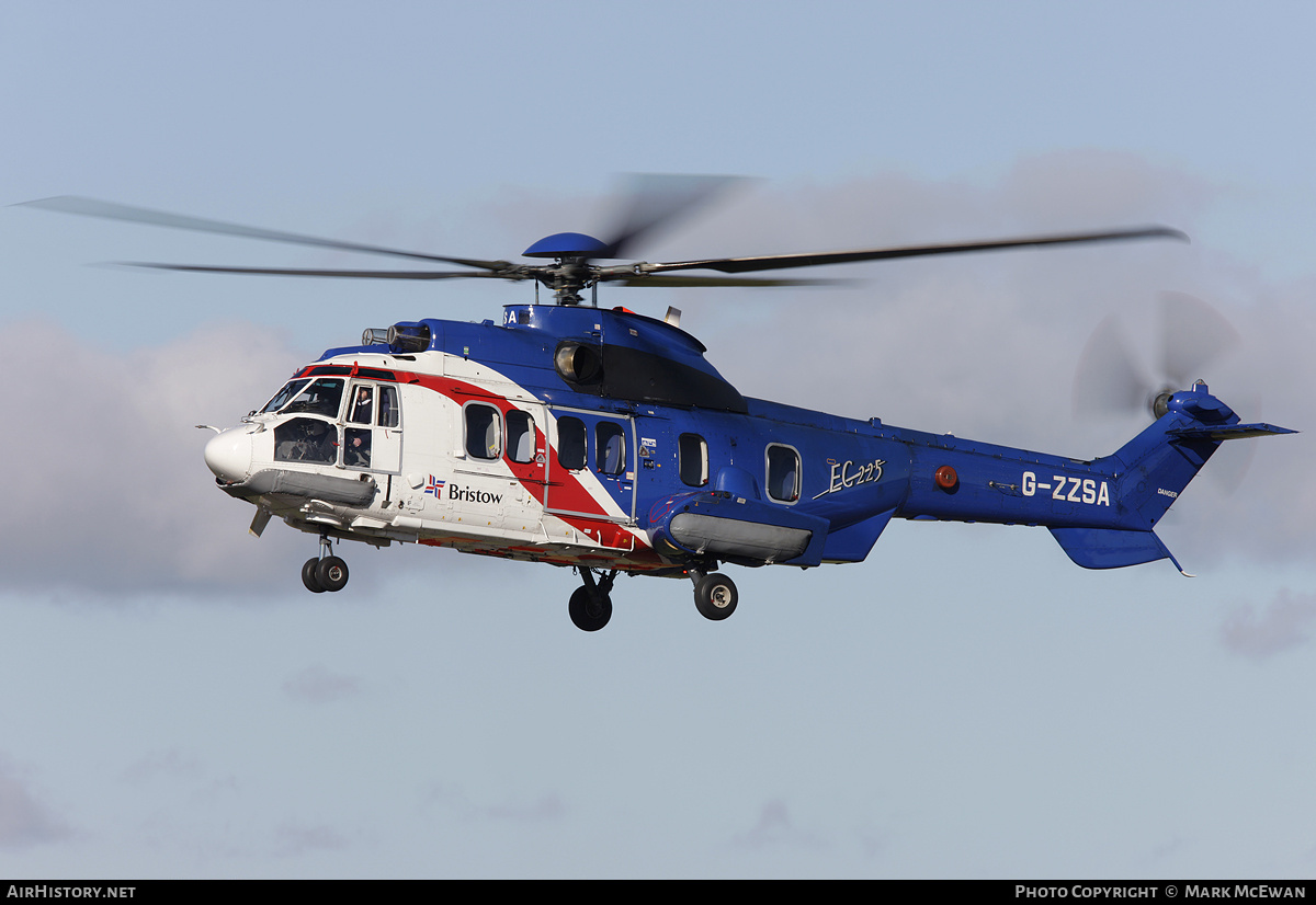 Aircraft Photo of G-ZZSA | Eurocopter EC-225LP Super Puma Mk2+ | Bristow Helicopters | AirHistory.net #176269