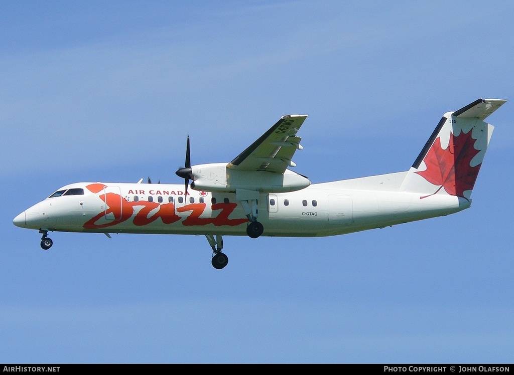 Aircraft Photo of C-GTAG | De Havilland Canada DHC-8-301 Dash 8 | Air Canada Jazz | AirHistory.net #176365