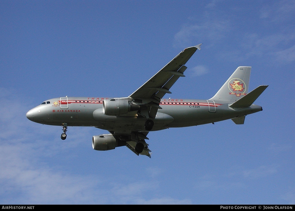 Aircraft Photo of C-FZUH | Airbus A319-114 | Air Canada | Trans-Canada Air Lines - TCA | AirHistory.net #176367