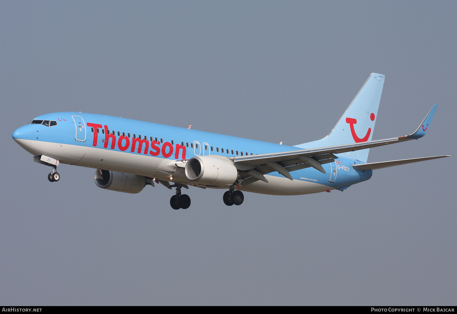 Aircraft Photo of G-FDZY | Boeing 737-8K5 | Thomson Airways | AirHistory.net #176398
