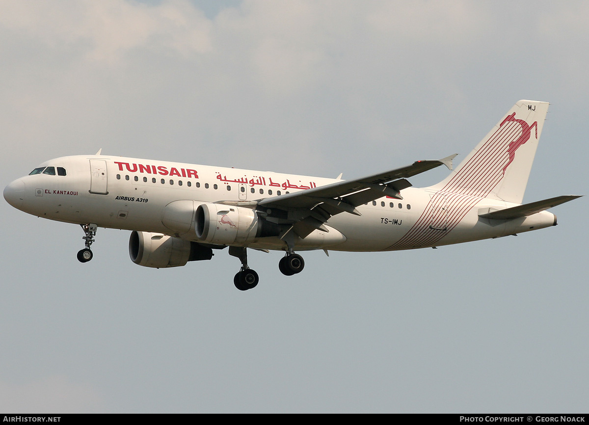Aircraft Photo of TS-IMJ | Airbus A319-114 | Tunisair | AirHistory.net #176452