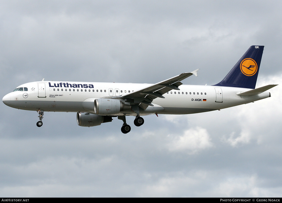 Aircraft Photo of D-AIQK | Airbus A320-211 | Lufthansa | AirHistory.net #176528