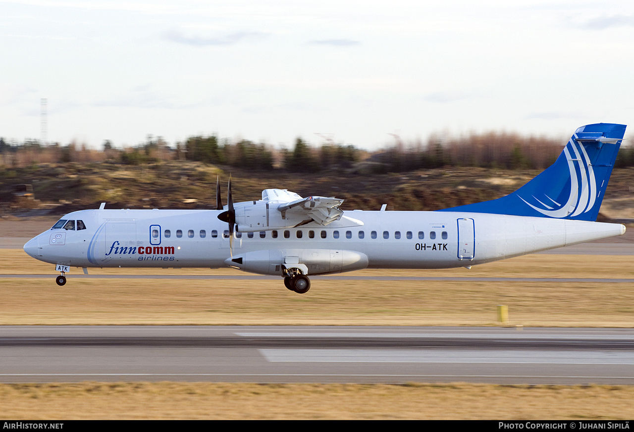 Aircraft Photo of OH-ATK | ATR ATR-72-500 (ATR-72-212A) | Finncomm Airlines | AirHistory.net #176538