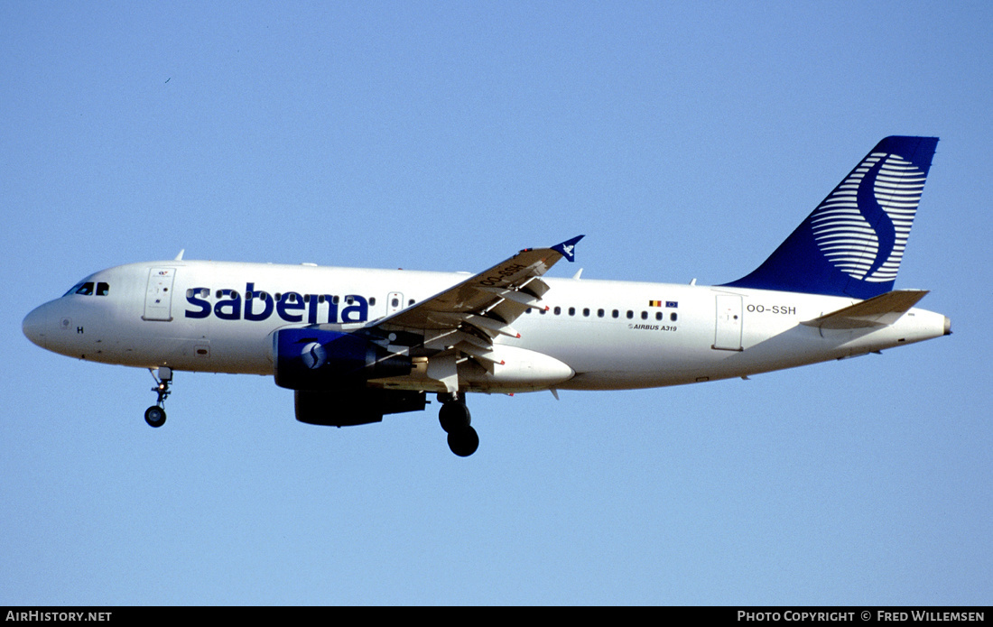 Aircraft Photo of OO-SSH | Airbus A319-112 | Sabena | AirHistory.net #176542
