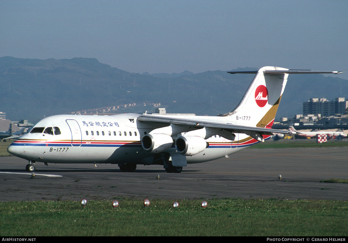 Aircraft Photo of B-1777 | British Aerospace BAe-146-300 | Makung Airlines | AirHistory.net #176572