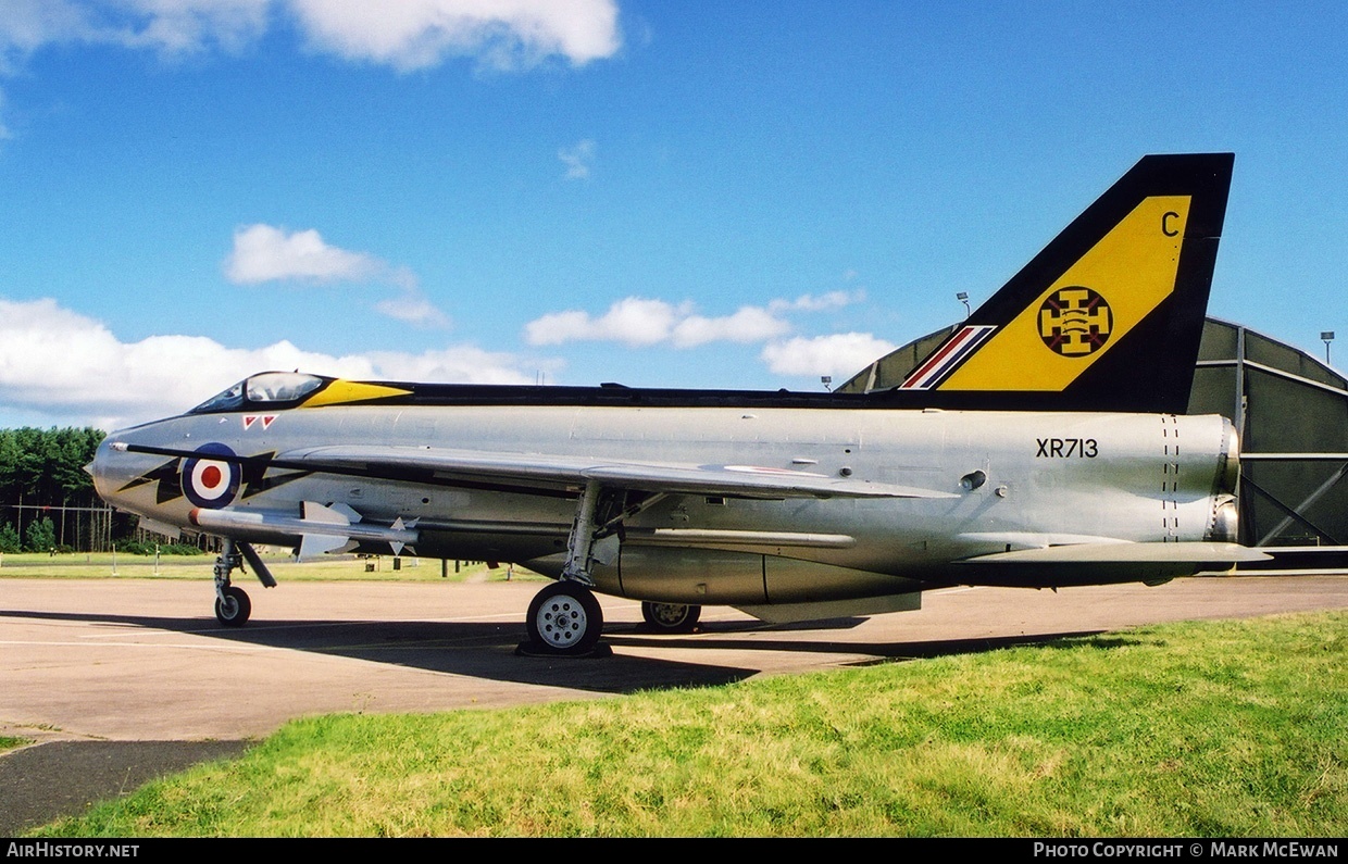 Aircraft Photo of XR713 | English Electric Lightning F3 | UK - Air Force | AirHistory.net #176649