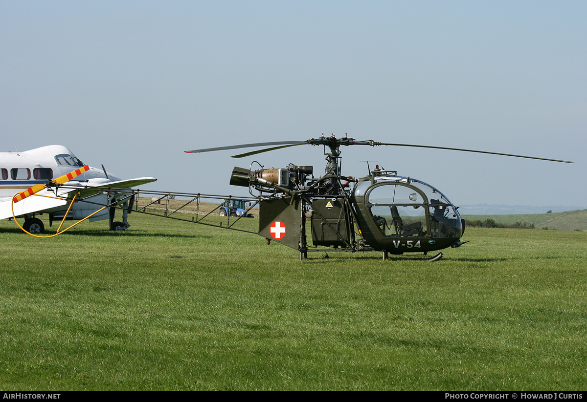 Aircraft Photo of G-BVSD / V-54 | Sud SE-3130 Alouette II | Switzerland - Air Force | AirHistory.net #176677