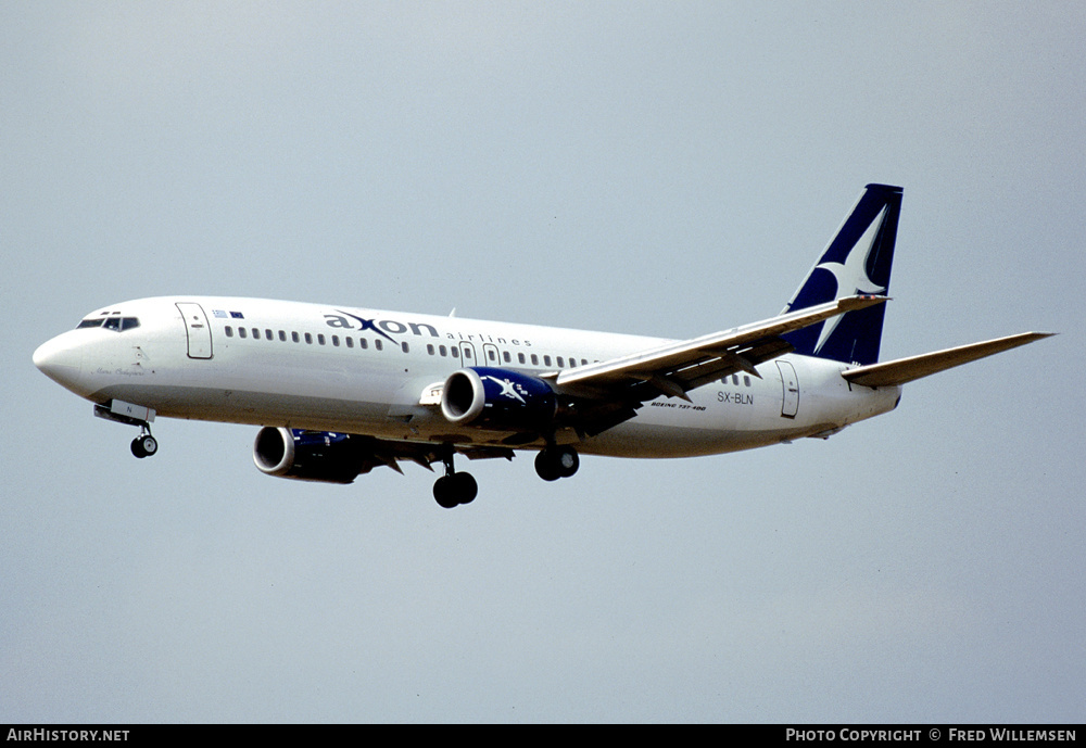 Aircraft Photo of SX-BLN | Boeing 737-4Y0 | Axon Airlines | AirHistory.net #176688