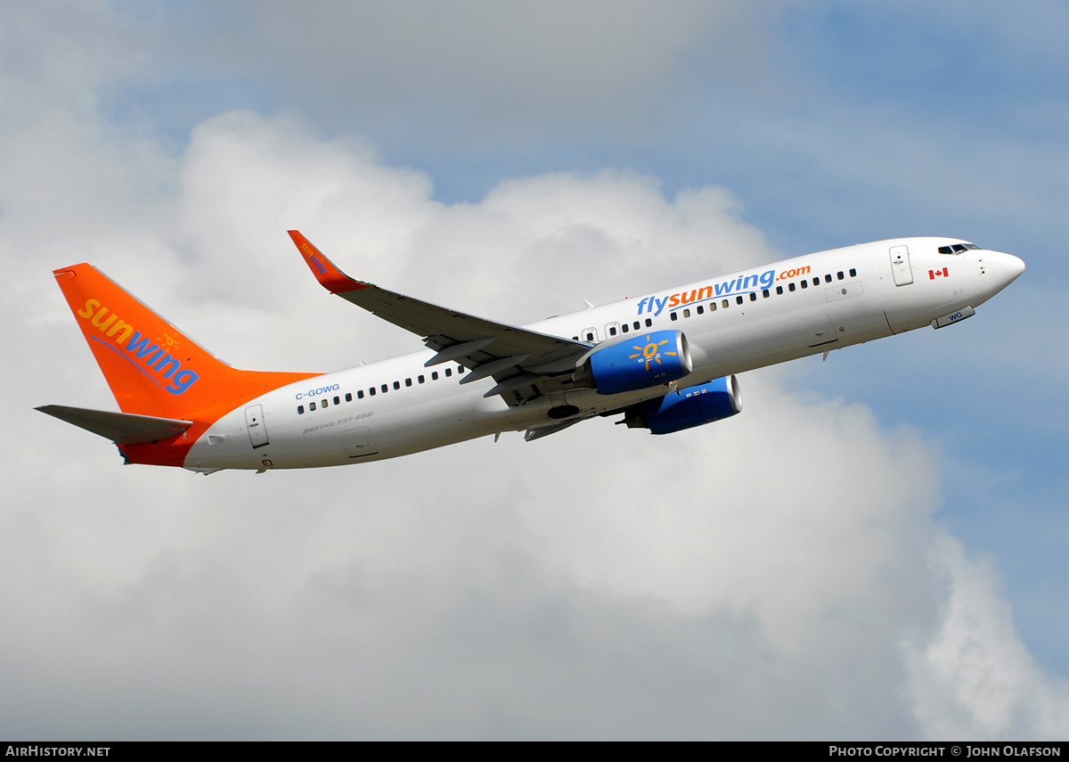 Aircraft Photo of C-GOWG | Boeing 737-86J | Sunwing Airlines | AirHistory.net #176896
