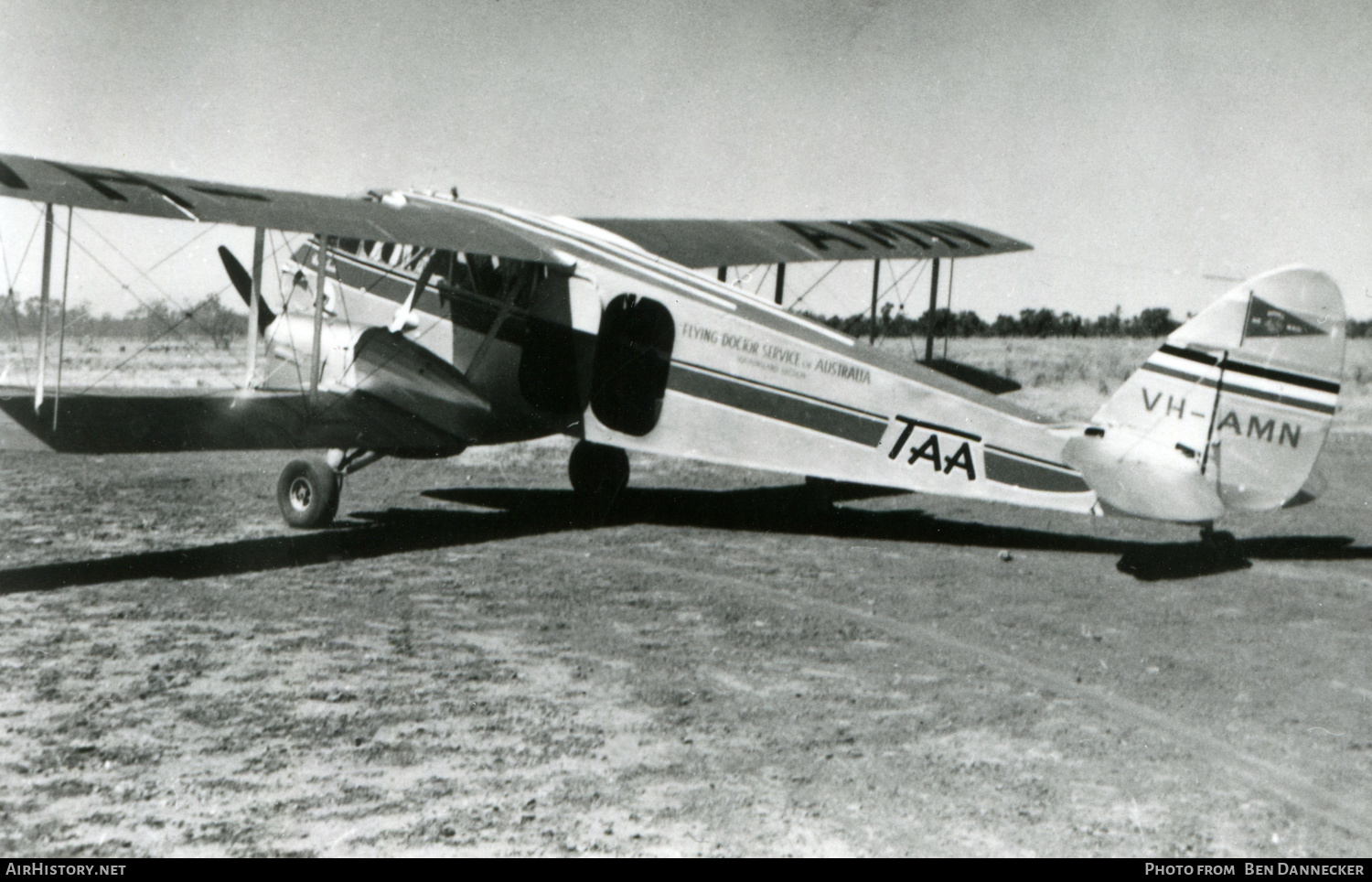 Aircraft Photo of VH-AMN | De Havilland D.H. 84A Dragon 3 | Flying Doctor Service of Australia | AirHistory.net #176944