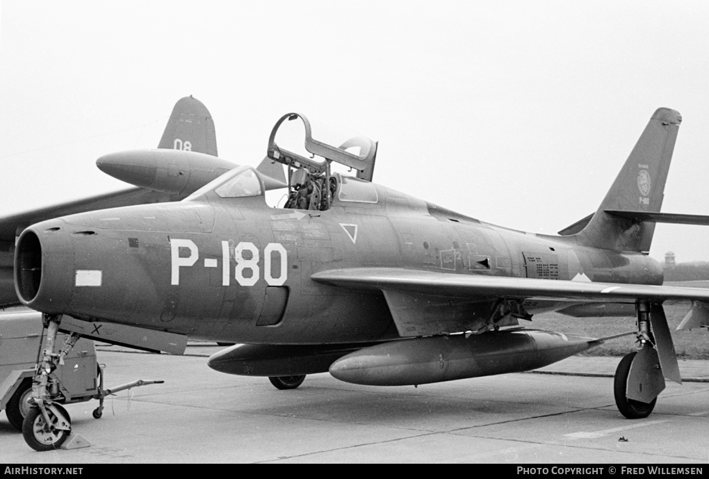Aircraft Photo of P-180 | Republic F-84F Thunderstreak | Netherlands - Air Force | AirHistory.net #176986