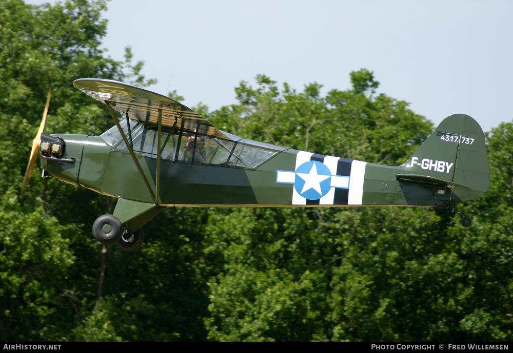 Aircraft Photo of F-GHBY / 4317737 | Piper J-3C-65 Cub | USA - Air Force | AirHistory.net #177036