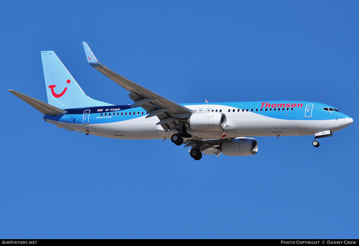 Aircraft Photo of G-TAWP | Boeing 737-8K5 | Thomson Airways | AirHistory.net #177211