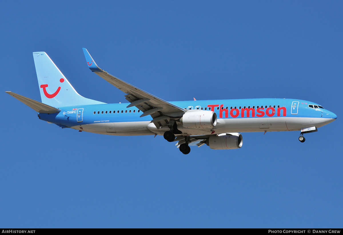 Aircraft Photo of G-TAWC | Boeing 737-8K5 | Thomson Airways | AirHistory.net #177256