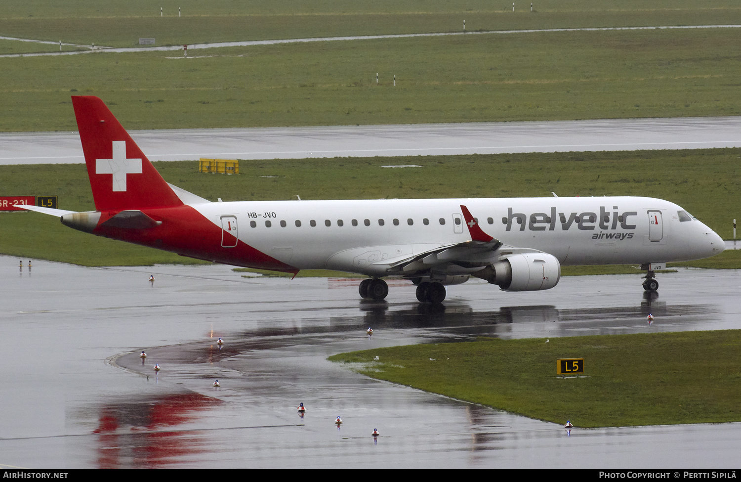 Aircraft Photo of HB-JVO | Embraer 190LR (ERJ-190-100LR) | Helvetic Airways | AirHistory.net #177267