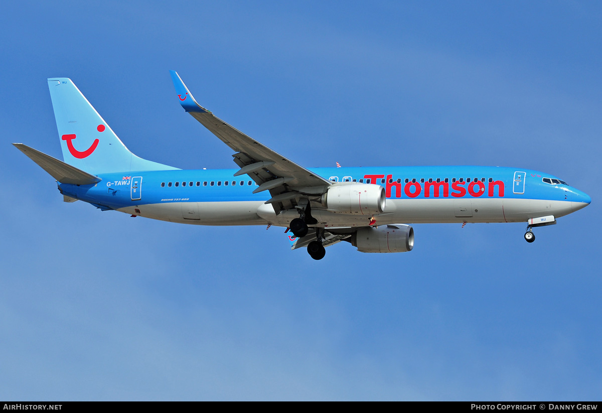 Aircraft Photo of G-TAWJ | Boeing 737-8K5 | Thomson Airways | AirHistory.net #177281