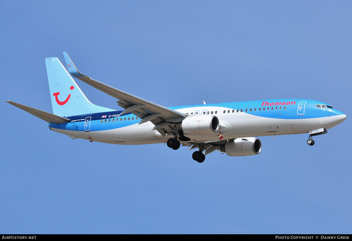 Aircraft Photo of G-FDZD | Boeing 737-8K5 | Thomson Airways | AirHistory.net #177335