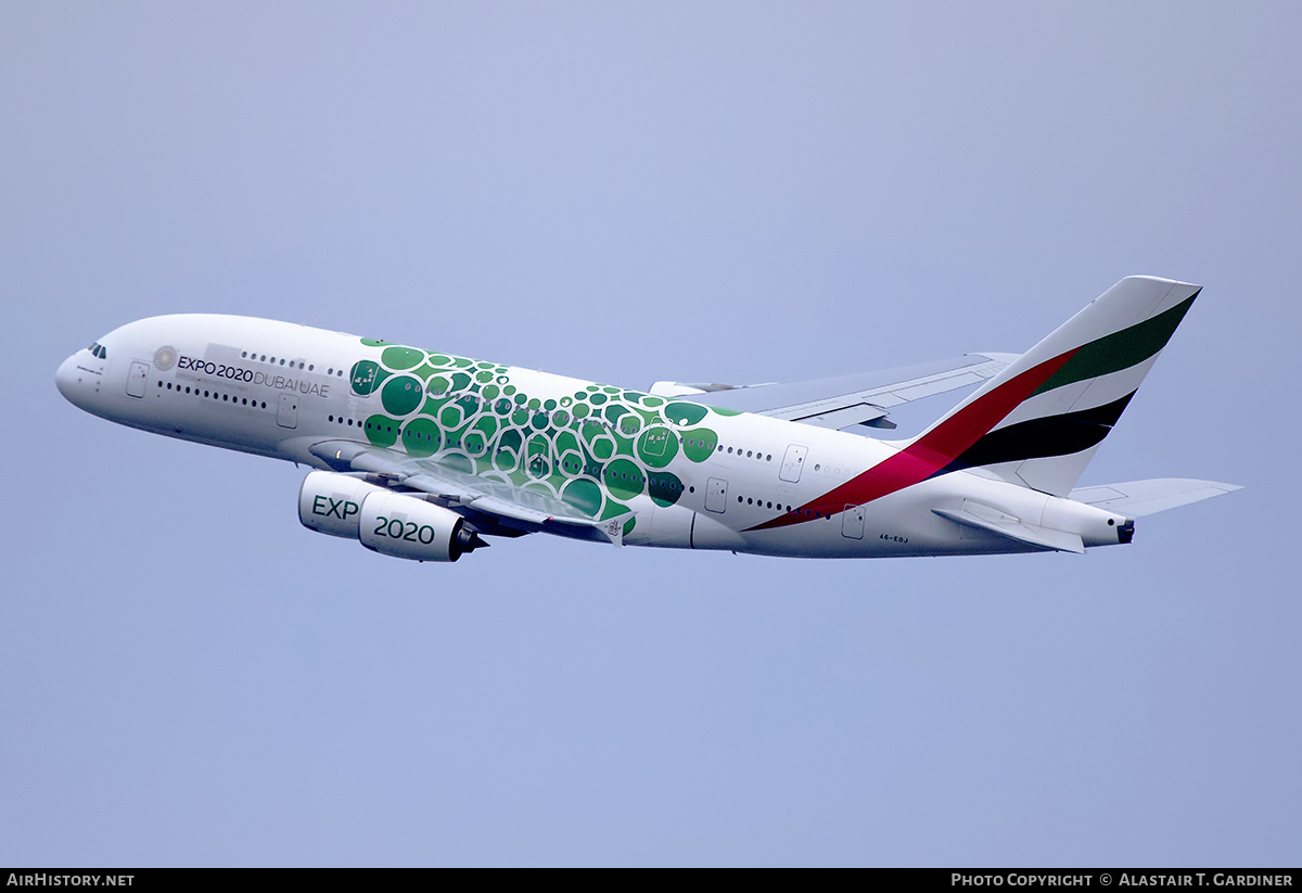 Aircraft Photo of A6-EOJ | Airbus A380-861 | Emirates | AirHistory.net #177349