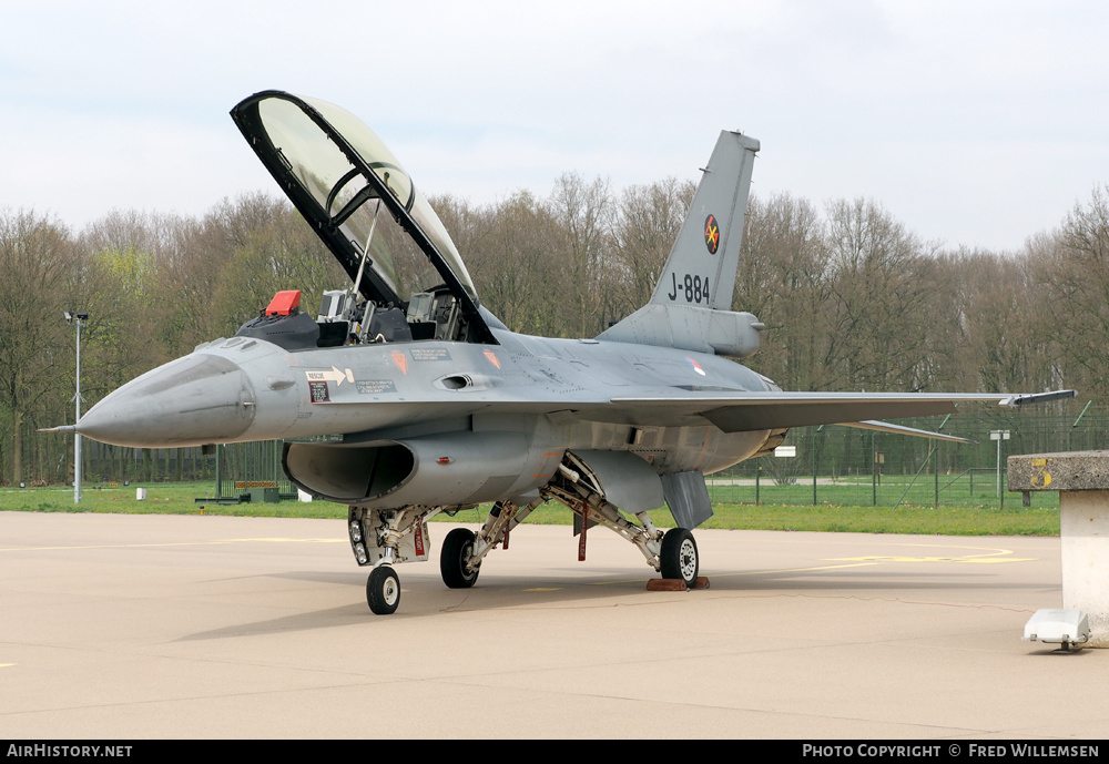 Aircraft Photo of J-884 | General Dynamics F-16BM Fighting Falcon | Netherlands - Air Force | AirHistory.net #177419