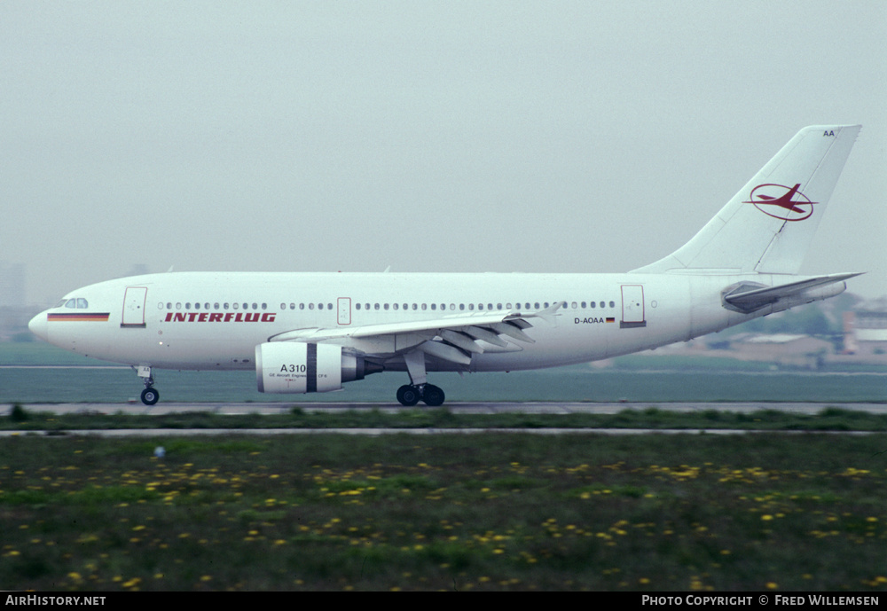 Aircraft Photo of D-AOAA | Airbus A310-304 | Interflug | AirHistory.net #177442