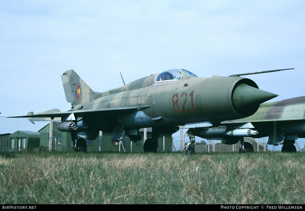 Aircraft Photo of 821 | Mikoyan-Gurevich MiG-21PF | East Germany - Air Force | AirHistory.net #177469