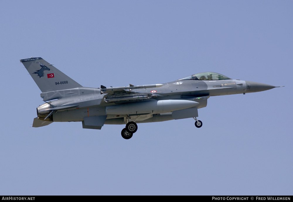 Aircraft Photo of 94-0088 | Lockheed Martin F-16CJ Fighting Falcon | Turkey - Air Force | AirHistory.net #177526
