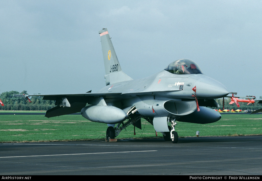 Aircraft Photo of J-880 | General Dynamics F-16A Fighting Falcon | Netherlands - Air Force | AirHistory.net #177532