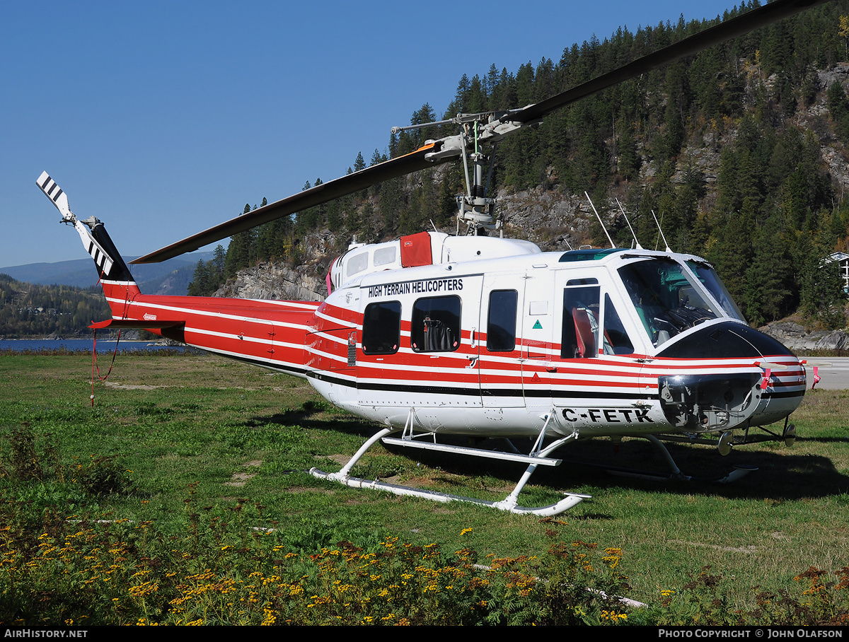 Aircraft Photo of C-FETK | Bell 205A-1 | High Terrain Helicopters | AirHistory.net #177596