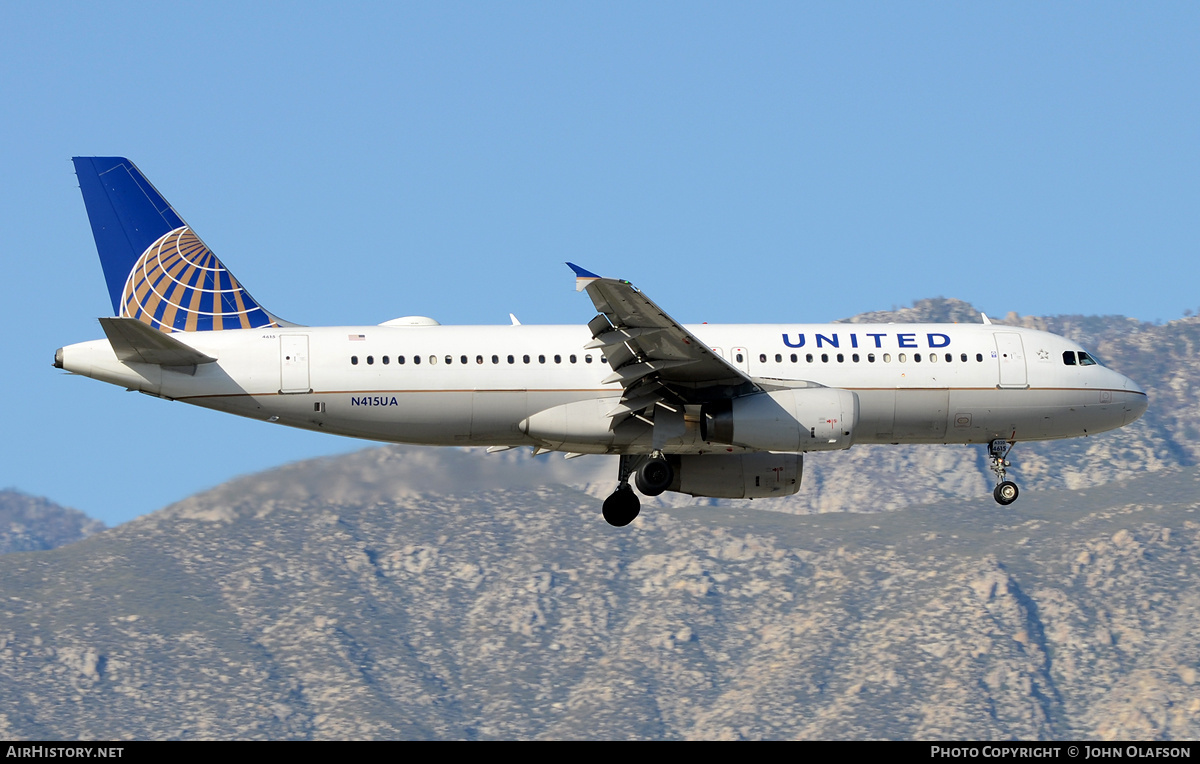 Aircraft Photo of N415UA | Airbus A320-232 | United Airlines | AirHistory.net #177639