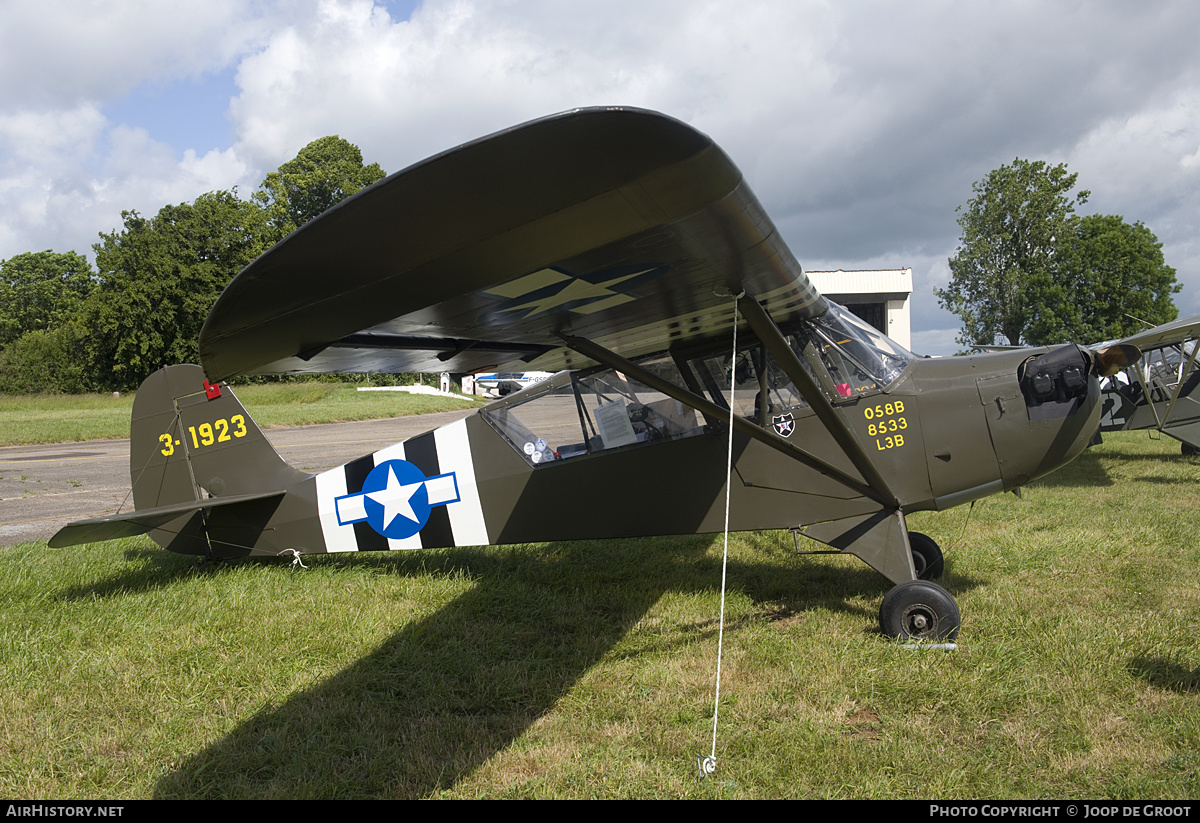 Aircraft Photo of G-BRHP / 3-1923 | Aeronca O-58B Grasshopper | USA - Air Force | AirHistory.net #177669