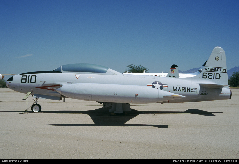 Aircraft Photo of 136810 / 6810 | Lockheed T-33B | USA - Marines | AirHistory.net #177671