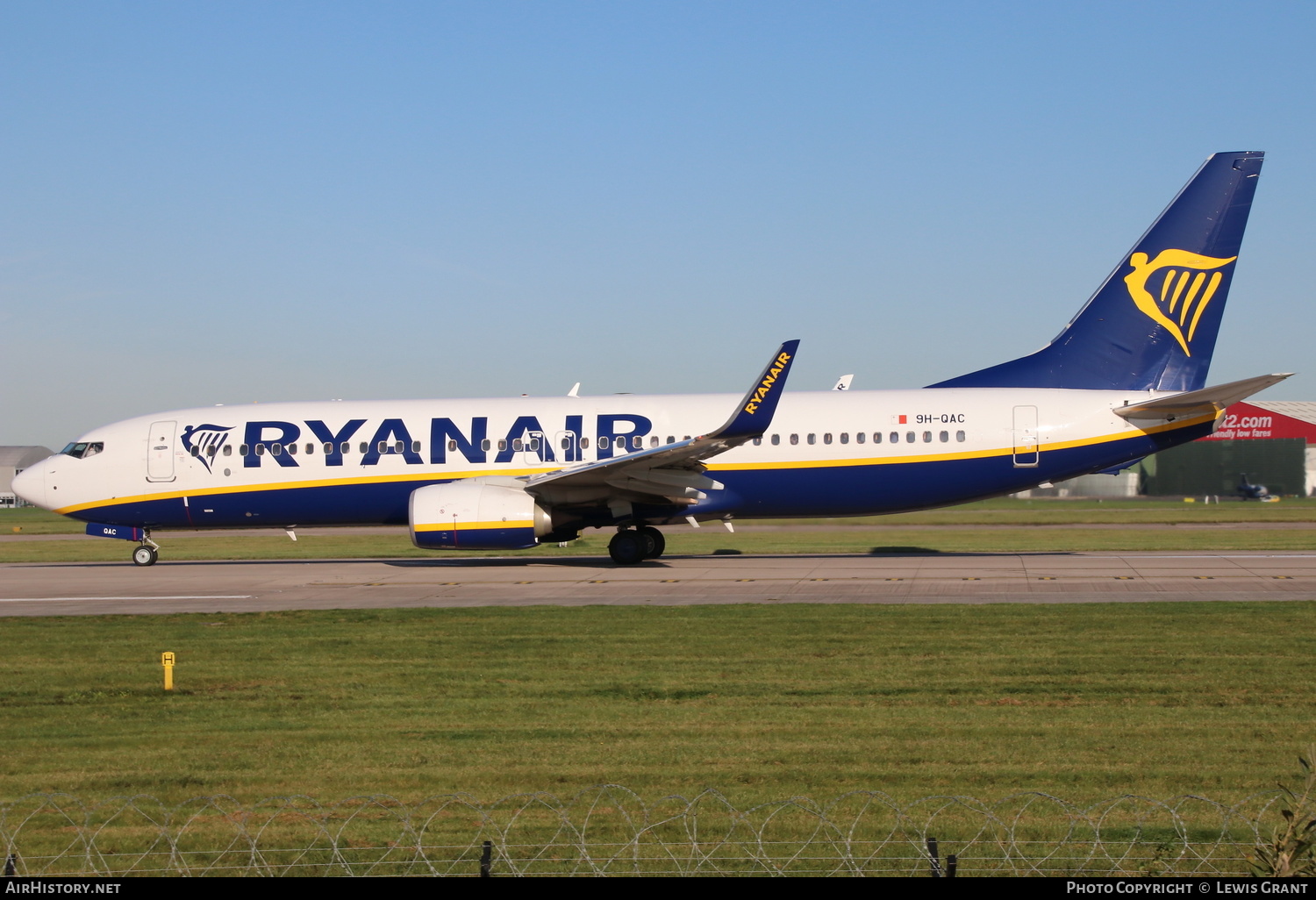 Aircraft Photo of 9H-QAC | Boeing 737-800 | Ryanair | AirHistory.net #177680