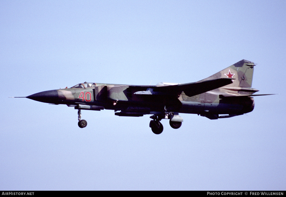 Aircraft Photo of 40 red | Mikoyan-Gurevich MiG-23MLD | Russia - Air Force | AirHistory.net #177705