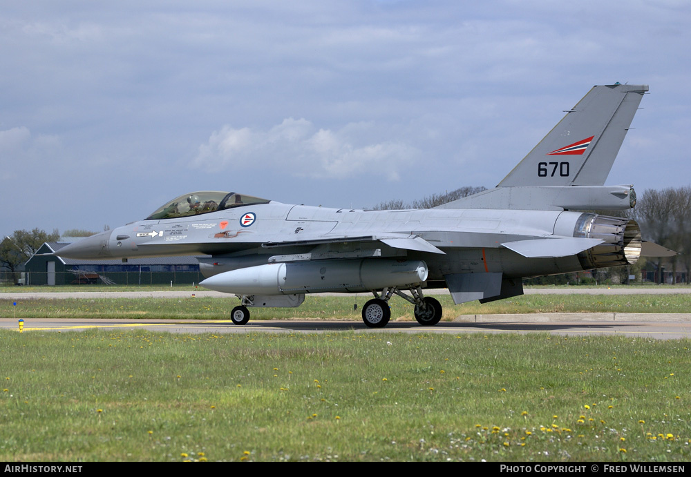Aircraft Photo of 670 | General Dynamics F-16AM Fighting Falcon | Norway - Air Force | AirHistory.net #177708